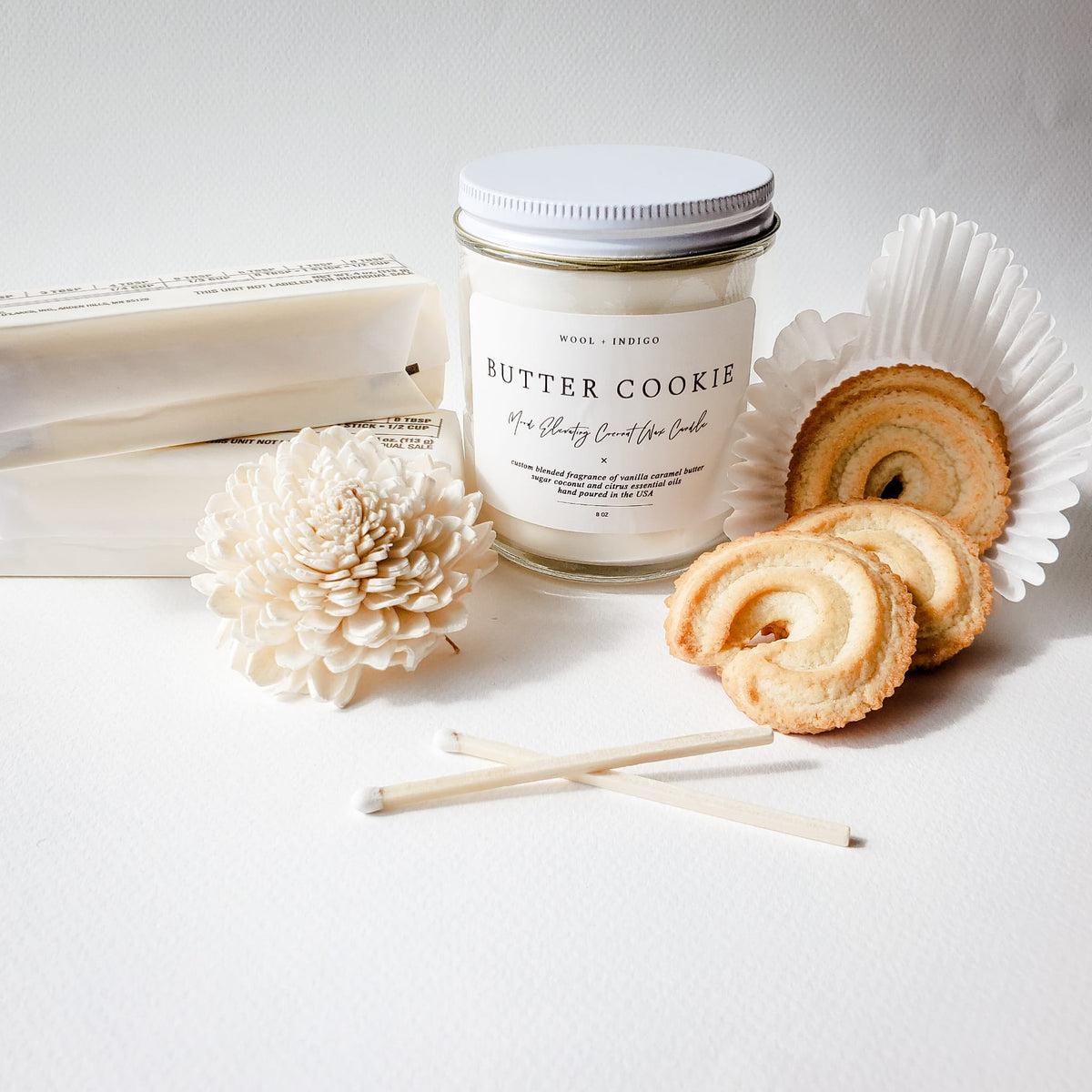 Butter Cookie Candle Wool & Indigo