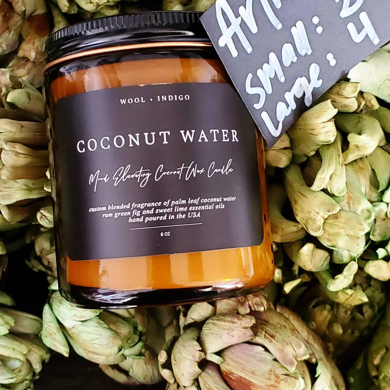 coconut and palm candle Coconut Water Candle – Wool & Indigo